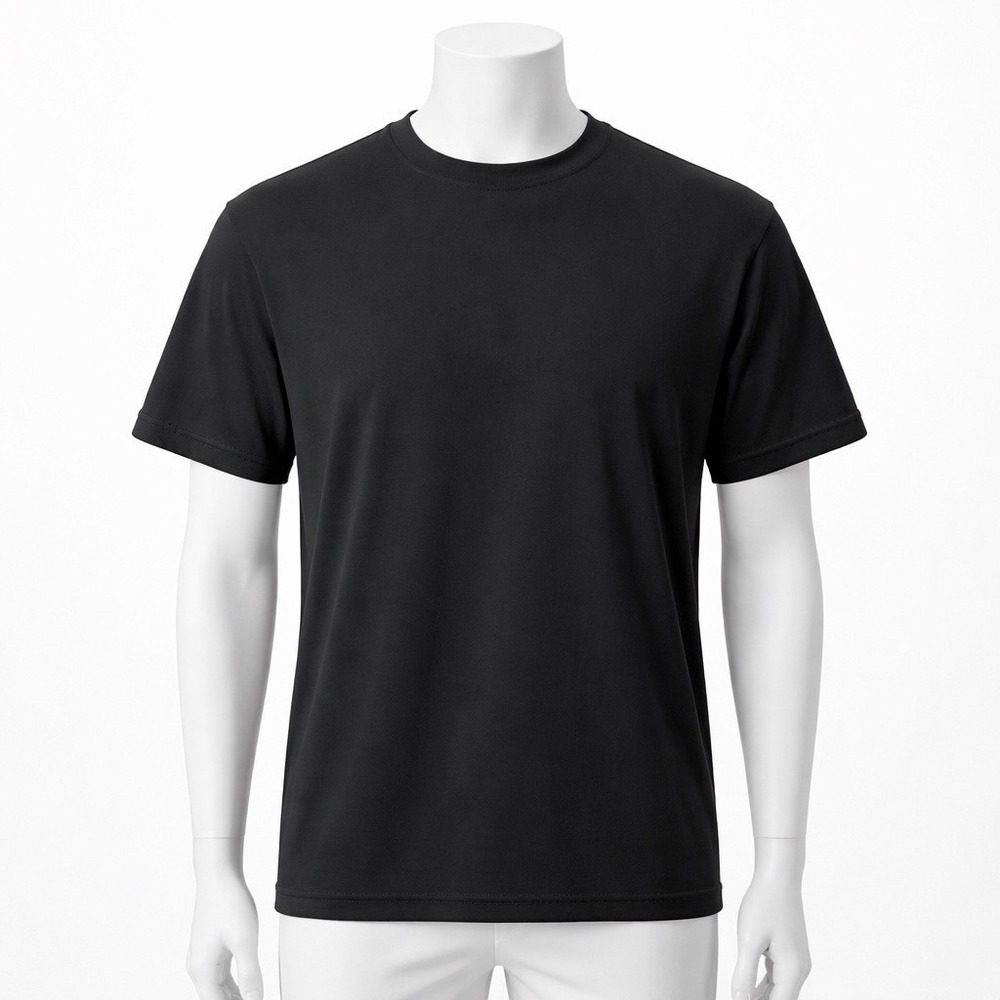 Public Rec Men Large Fade Black Short Sleeve Tee Crew Neck T-Shirt Go-To Top